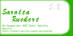 sarolta ruckert business card